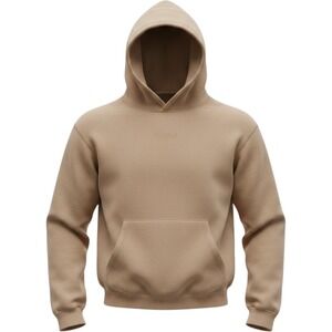 Fudo Hoodie Kids Size 12 Tan Fleece Lined Athleisure Kangaroo Pocket Pullover